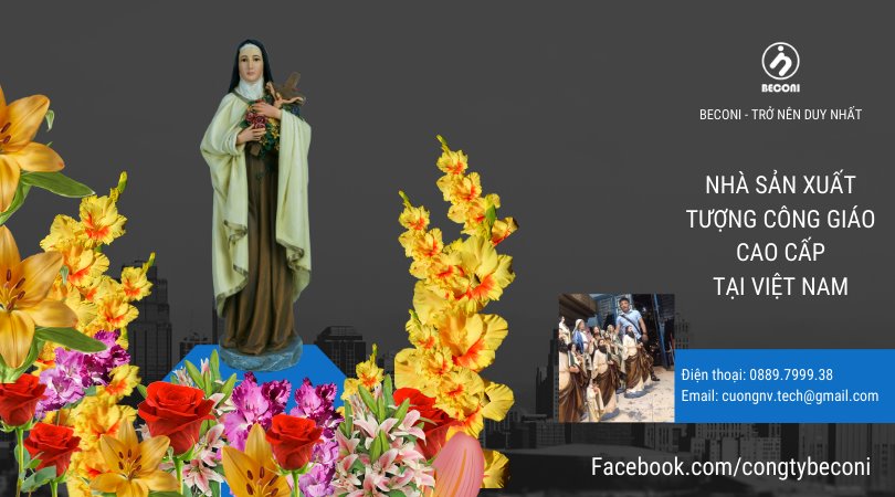 Tượng Thánh Nữ Teresa Hài Đồng Chúa Giesu - Nhà sản xuất Beconi