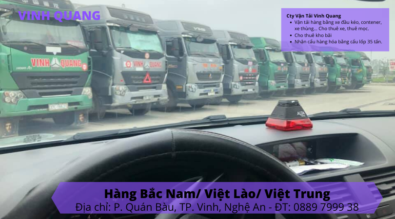 Công ty vận tải hàng hóa uy tín Nghệ An (TP Vinh) | Cty Vận tải Vinh Quang | Vận tải Bắc Nam-Việt Trung-Việt Lào |Cho thuê kho bãi | Cứu hộ & cẩu hàng bằng cẩu lốp 35 tấn | Giá tốt rẻ nhất 2020.