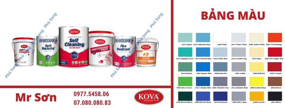 Đại lý sơn Kova Phú Sang chuyên cung cấp các sản phẩm sơn chất lượng cao với giá cả hợp lý. Hãy ghé thăm để khám phá thêm về những sản phẩm sơn bền đẹp và chất lượng cao của chúng tôi.