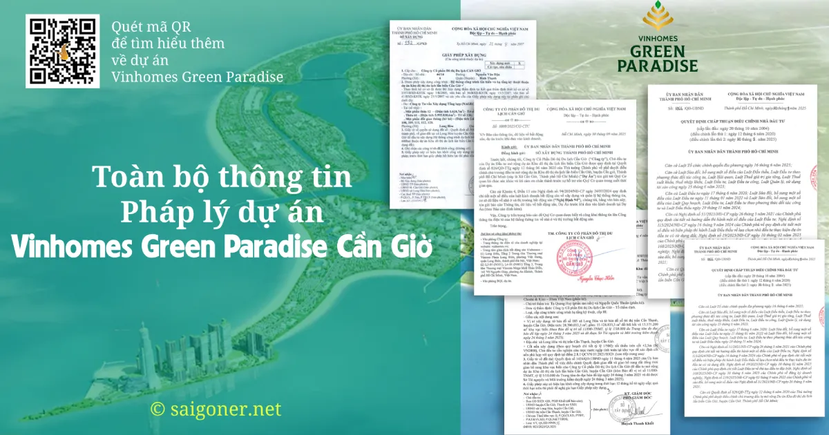 Toàn bộ thông tin pháp lý dự án Vinhomes Green Paradise Cần Giờ