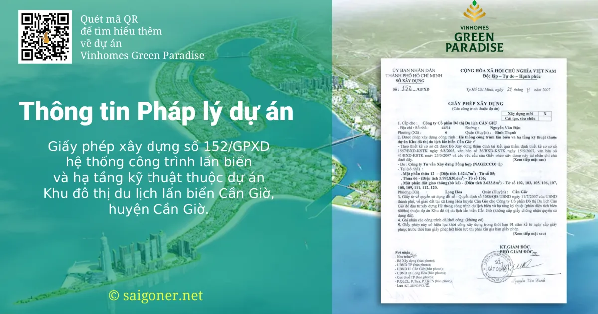 Giấy phép xây dựng các công trình thuộc dự án Vinhomes Green Paradise Cần Giờ
