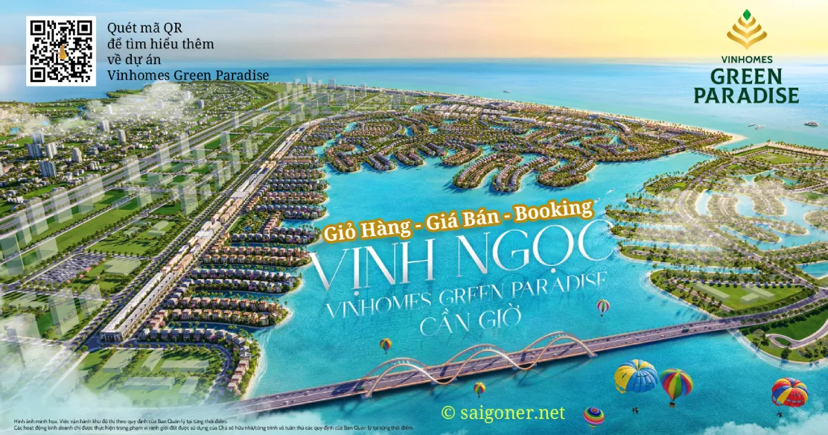 Thông tin, giỏ hàng, giá bán và booking sớm phân khu Vịnh Ngọc – Vin Cần Giờ